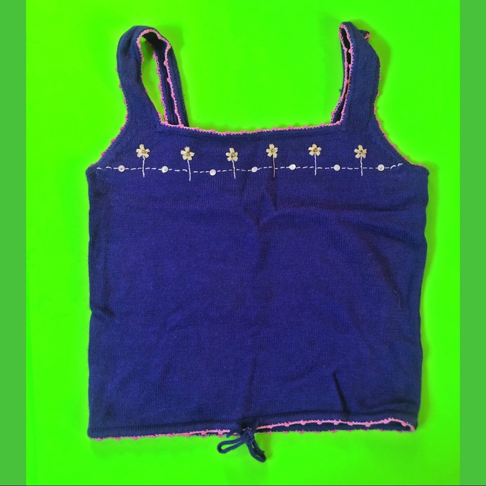 No boundaries knitted tank top small vintage 90s